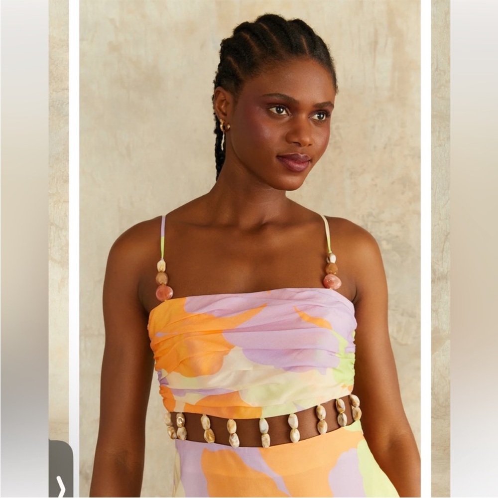 Amur Georgie Beaded Waist Midi Dress size‎ 8 - Picture 4 of 13